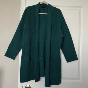 Eileen Fisher Cashmere Wool Duster Longsleeve Cardigan Sweater Womens 1X